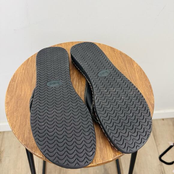 BOC black Leather Strap Thong Sandals Women’s Size 10 - Picture 8 of 9